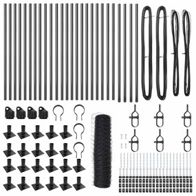 vidaXL Στύλος Περιφράξεων Γκρι 50 x 0,4 μ (36 mm πλέγμα)