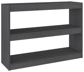 vidaXL Βιβλιοθήκη/Διαχωριστικό Χώρου Γκρι 100x30x71,5 εκ. Ξύλο Πεύκου