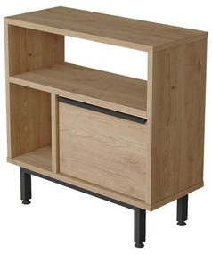 Side table Vercade melamine natural-black 60x25.5x60cm 60x25.5x60 εκ.