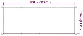 vidaXL Τέντα Κάθετη Τερακότα 140 x 800 εκ. από Ύφασμα Oxford