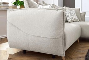 Corner Sofa-Bed Puffy - Cream Cream