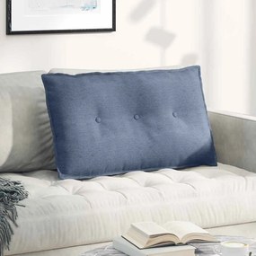 vidaXL Μαξιλάρι Πλάτης Μπλε 80 x 50 cm Υφασμάτινο Κορντουρά