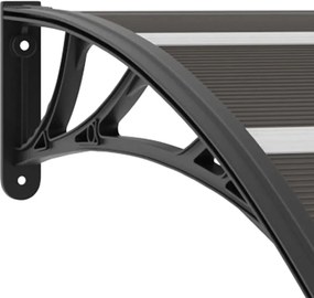 vidaXL Στέγαστρο Πόρτας Μαύρο 200 x 100 εκ. Πολυανθρακικό