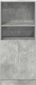 vidaXL Ντουλάπι κουζίνας σκυρόδεμα γκρι 57x41,5x131,5 cm