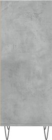 vidaXL Ντουλάπι Γκρι Σκυροδέματος 34,5x32,5x90 εκ. Επεξεργασμένο Ξύλο