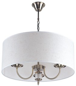 KQ 9015-3A PARIL ANTIQUE BRASS PENDANT BEIGE SHADES Γ3