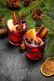 Φωτογραφία Two Glasses of Christmas Mulled Red, bergserg