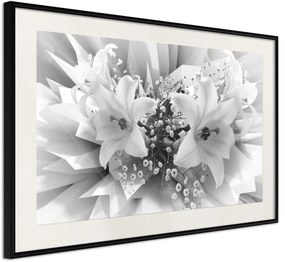 Αφίσα - Crystal Lillies - 30x20 - Μαύρο - Με πασπαρτού