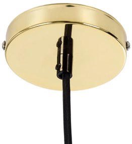 GloboStar LUMI GOLD 99421 Μοντέρνο Μεταλλικό Κρεμαστό Φωτιστικό Οροφής Ανάρτηση Μονόφωτο 1 x E27 Χρυσό Φ4 x Y118cm