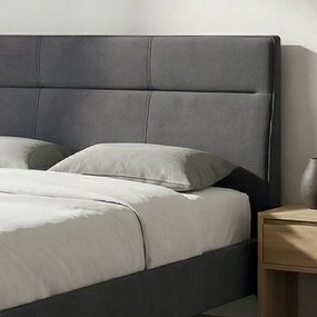 Κρεβάτι Marvel Megapap υφασμάτινο χρώμα ανθρακί 160x200εκ.