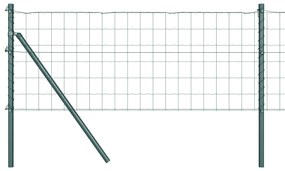 vidaXL Euro Fence με 13 Πόλους 0.8x25 μ Γαλβανισμένος Σιδερένιος Πράσινος