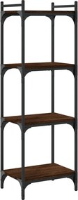 vidaXL Βιβλιοθήκη 4 Επιπέδων Καφέ Δρυς 40 x 30 x 120 εκ. Επεξεργ. Ξύλο