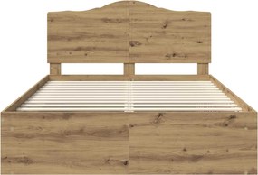 vidaXL Σκελετός Κρεβατιού Artisan Δρυς 150 x 200 cm
