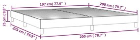 Σκελετός Κρεβατιού Χωρίς Στρώμα Μαύρο 200x200 εκ. Βελούδινο - Μαύρο