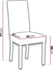 Καρέκλα Jose II - Mauro - Kafe - 45.00Χ41.00Χ97.00cm