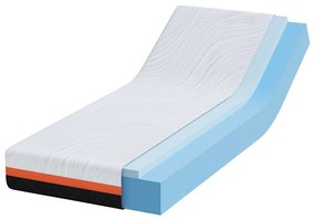 vidaXL Στρώμα Λευκό και Γκρι 80 x 200 cm Pěna