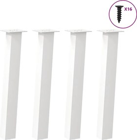 vidaXL Πόδια Κονσόλας 4 τεμ. Λευκά 72 εκ. Ατσάλι