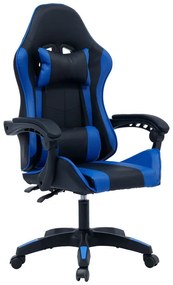 Καρέκλα γραφείου gaming William pakoworld PU μαύρο-μπλε