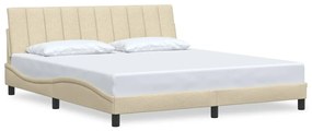 vidaXL Σκελετός Κρεβατιού Χωρίς Στρώμα Κρεμ 180x200 εκ. Υφασμάτινο