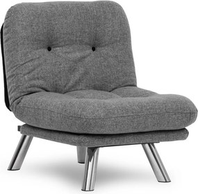 Πολυθρόνα-Κρεβάτι Ανοιχτό Γκρι MISA SMALL SOLO 78x70x85