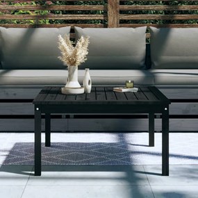 Τραπέζι Κήπου Μαύρο 82,5x82,5x45 εκ. από Μασίφ Ξύλο Πεύκου - Μαύρο