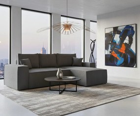 Γωνιακός καναπές Malaga mini I-Gkri Skouro-Δεξιά