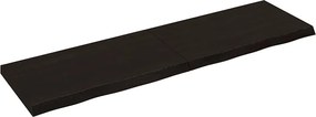 vidaXL Επιφάνεια Τραπεζιού Σκούρο Καφέ 180x50x(2-6)εκ Επεξ. Μασίφ Δρυς