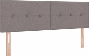 vidaXL Κρεβάτι box spring με στρώμα Taupe 140 x 190 cm Ύφασμα