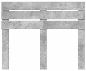 vidaXL Κεφαλάρι με κεφαλάρι Σκυρόδεμα Γκρι 135 cm Επεξεργασμένο ξύλο