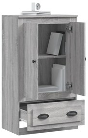 vidaXL Ντουλάπι Γκρι Sonoma 60x35,5x103,5 εκ. από Επεξεργασμένο Ξύλο