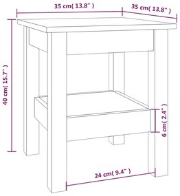 ΤΡΑΠΕΖΑΚΙ ΣΑΛΟΝΙΟΥ ΓΚΡΙ 35X35X40 ΕΚ. ΑΠΟ ΜΑΣΙΦ ΞΥΛΟ ΠΕΥΚΟΥ 814261