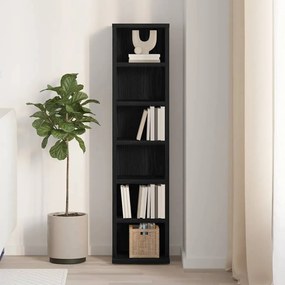 ντουλάπι CD vidaXL Μαύρη δρυς 21x20x88 cm Κατασκευασμένο ξύλο