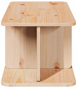 vidaXL Τραπεζάκι σαλονιού Φυσικό 80 x 39,5 x 33,5 εκ Μασίφ ξύλο πεύκου