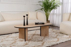 Τραπεζάκι Σαλονιού Δρυς Ζαφείρι / Μαύρο SABLE 119x60x40