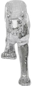 Διακοσμητικό Λεοπάρδαλη Ασημί Ακρυλικό  129x25x50 εκ. - Ασημί