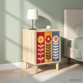 vidaXL Κομοδίνο ESSEN 2 τμχ. Sonoma Δρυς 36 x 33 x 50 εκ.