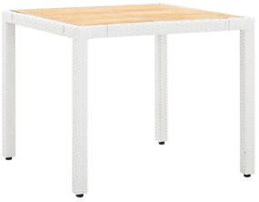 vidaXL Σετ Τραπεζαρίας Εξωτ. Χώρου 5 τεμ. Λευκό Συνθετικό Ρατάν