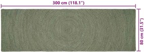 vidaXL Χαλιά χώρου Λαδί 80 x 300 cm Γιούτα