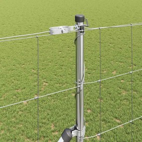 vidaXL Συρματόπλεγμα με ακίδες 50 x 1,5 m Ασημί Δίχτυ