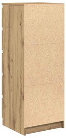 Συρταριέρα με Συρτάρια Τεχνίτης Δρυς 37,5x35x99 εκ. Επεξ. Ξύλο - Καφέ