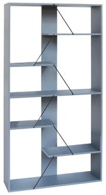 Bookcase Tars grey-black 84x25.5x154.5cm 84x25.5x154.5 εκ.