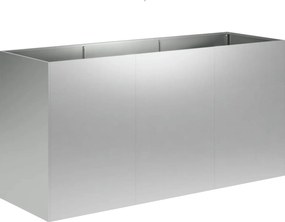 vidaXL Γλάστρα Κήπου Ασημί 120 x 40 x 60 εκ Γαλβανισμένος Χάλυβας