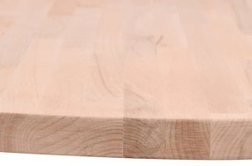 vidaXL Επιφάνεια Τραπεζιού Στρογγυλή Ø90x2,5 εκ. Μασίφ Ξύλο Οξιάς
