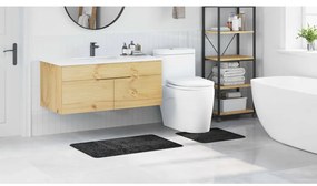vidaXL Πατάκι μπάνιου 2 pcs Σκούρο γκρι 50 x 50 cm Πολυπροπυλένιο