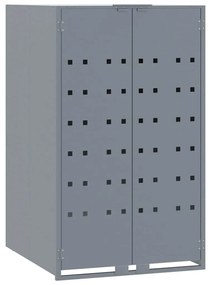 vidaXL Πλαίσιο Κάδου Απορριμμάτων 1 Κάδος Γκρι 69x79x117 εκ. Ατσάλι