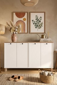 Κονσόλα Λευκό / Δρυς IABRE 120x29.5x73.6