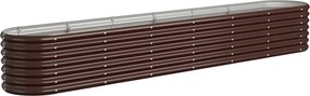vidaXL Ζαρντινιέρα Καφέ 260x40x36 εκ. Γαλβανισμένος χάλυβας