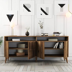 Μπουφές C9431.04 Μελαμίνης Καρυδί 180x35x78.6Υεκ. 180x35x78.6 εκ.
