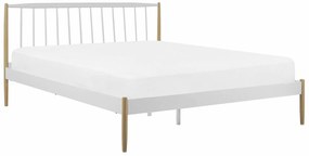 Κρεβάτι Berwyn 963, Διπλό, Άσπρο, 160x200, Μέταλλο, Τάβλες για Κρεβάτι, 161x209x100cm, Ξύλο: Λεύκα | Epipla1.gr