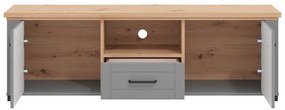 Έπιπλο Τηλεόρασης Valencia TV 150 Γκρί Γραφίτης - Artisan Oak - Γκρί Μάτ 147x41x47,5 εκ. 147x41x47.5 εκ.
